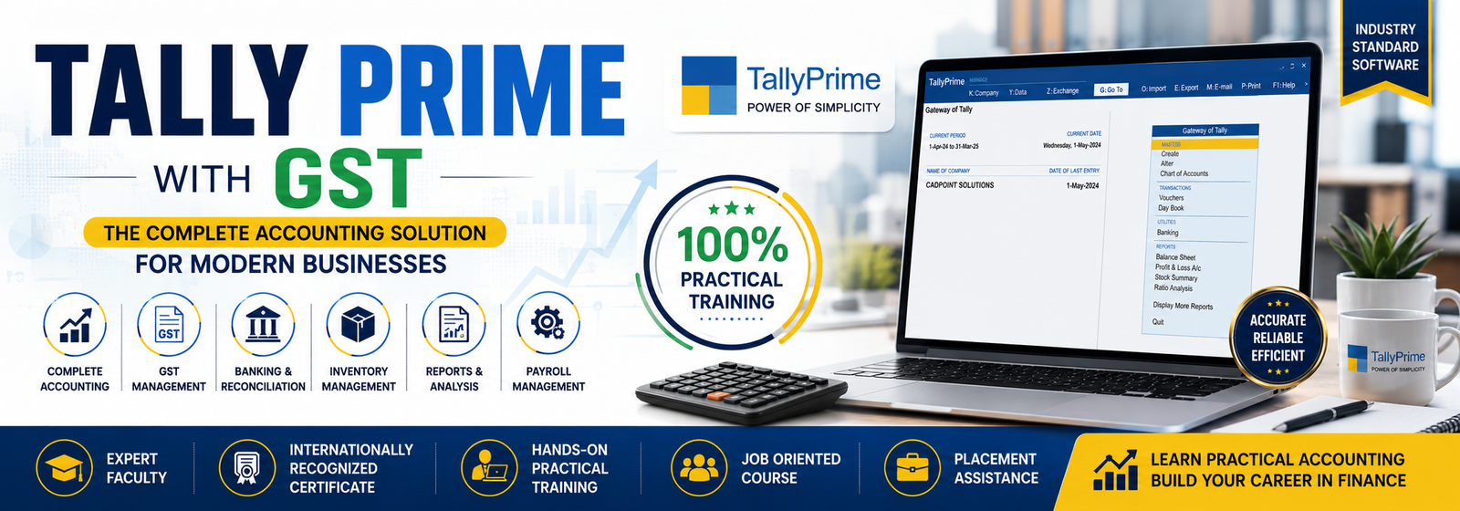 Tally Prime With GST  course at CADPOINT